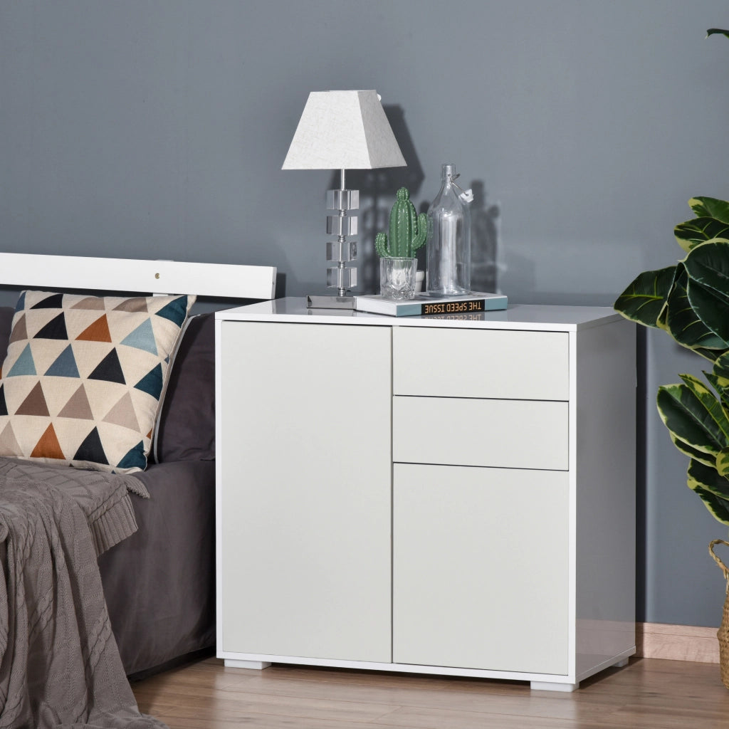 Armadio con ante e cassetti ¨C zephmum ¨C bianco 79x36x74