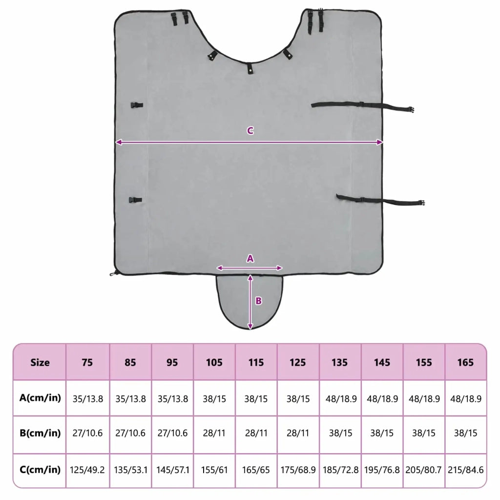 Coperta per Cavalli Grigio chiaro e rosa completo 135 cm CFW7502271
