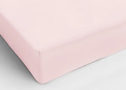 Lenzuolo Sotto Con Angoli In Cotone In Tinta Unita Colore Rosa C.N. - Matrimoniale - Rosa