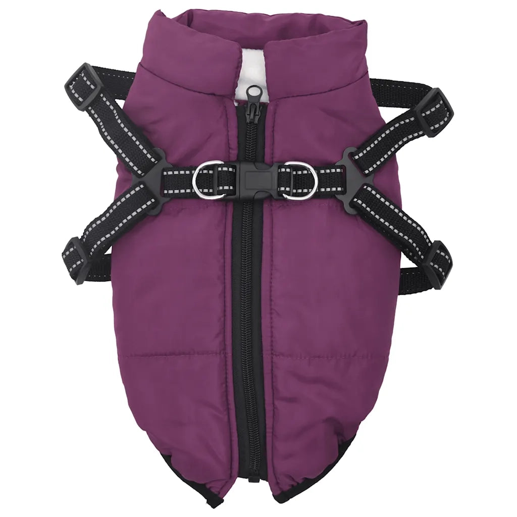 Cappotto Cani Imbracatura Impermeabile Riflettente Viola L40 4019905