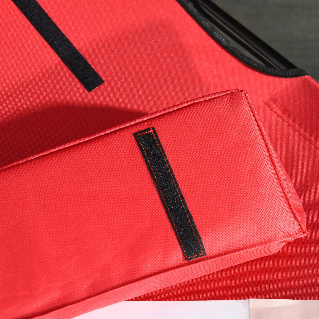 Lettino prendisole pieghevole 4 posizioni ¨C Xylo ¨C rosso con 3 cuscini