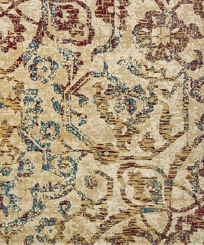 Parure Tappeti KAZAKH 1529 beige e multicolore tris scendiletto (1pz cm.80x150 + 2pz cm.60x120) stile orientale persiano alta qualità con effetto lucente