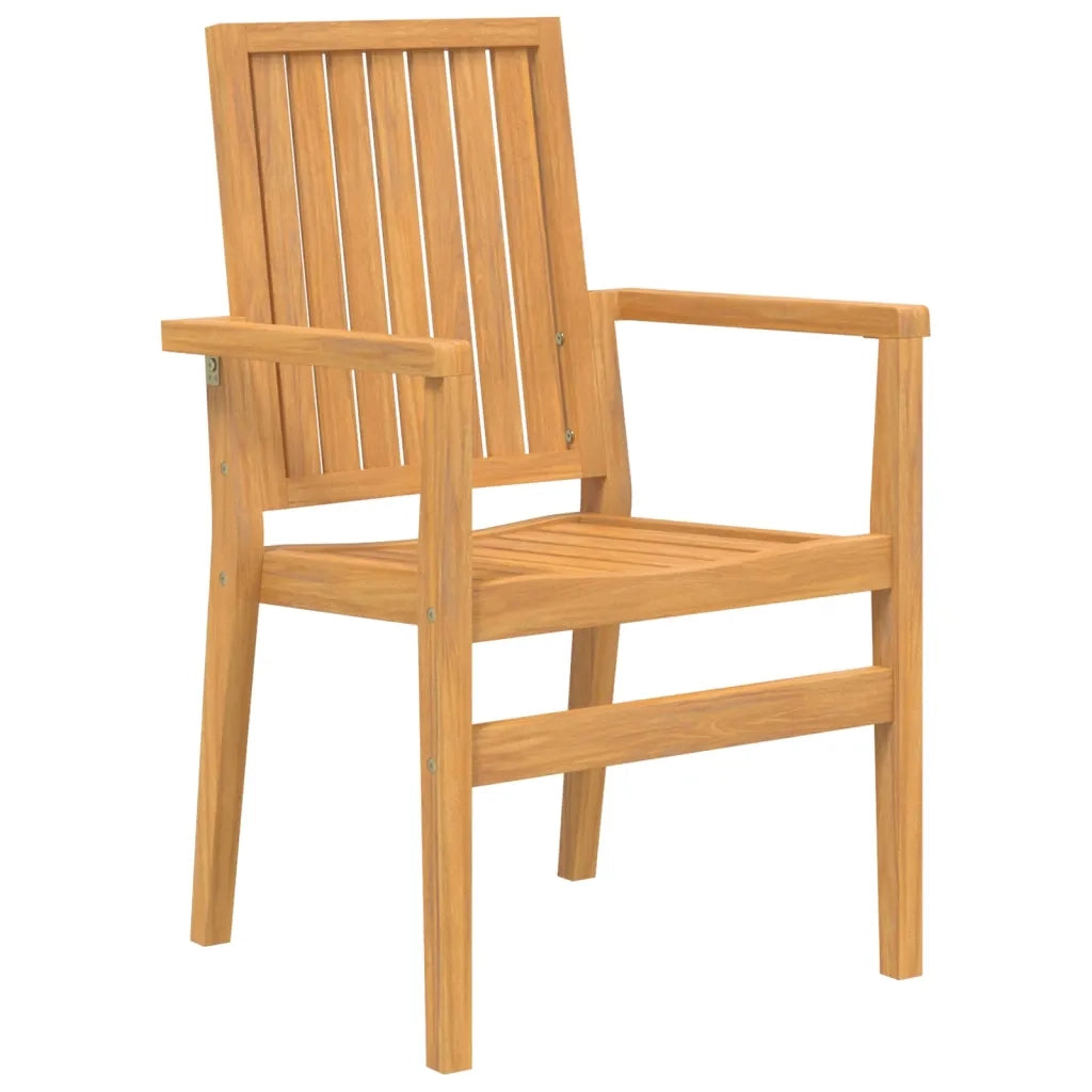 Sedie da Giardino Impilabili 8 pz 56,5x57,5x91 cm Massello Teak 3157903
