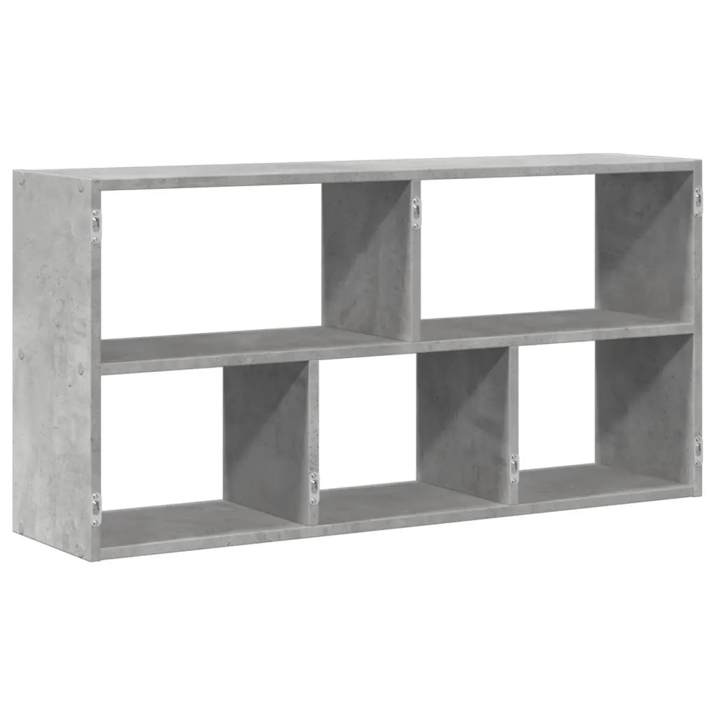 Scaffale a Muro | Mensola a parete Grigio Cemento 100x25x50 cm Legno Multistrato