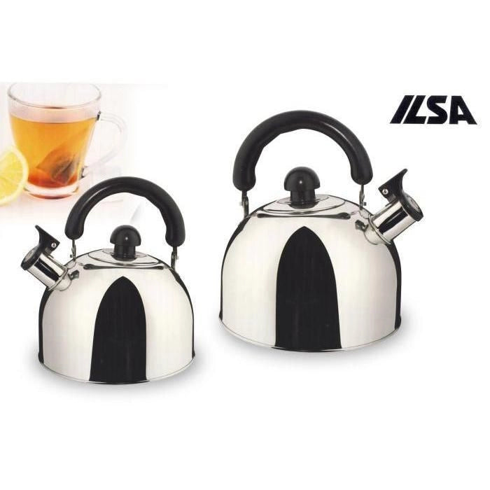 Ilsa Bollitore Albergo Acciaio Inox 4.5 L con Fischietto Adatto Induzione Manico Bachelite