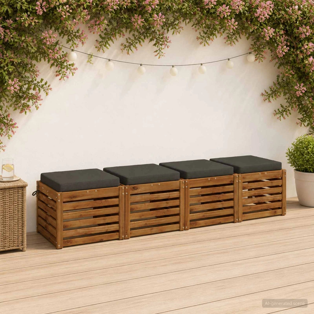 Cuscini per Sedia in 4 Pezzi SOEST 4 pz 100% Poliestere 944478