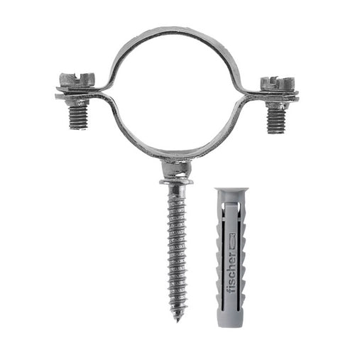 + COLLARI ZINCATI CZV- pz 10 mm. 26- FISCH- pezzi 1