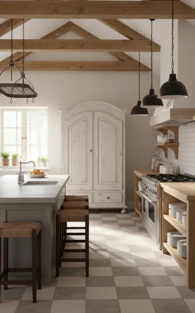 Armadio 2 porte shabby legno bianco consumato 125x61x200 - Mobili 2G