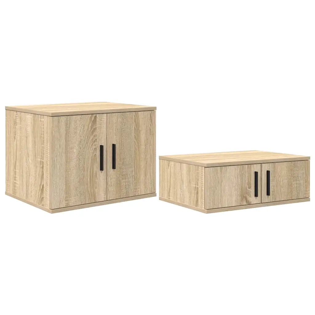 Armadio 2 pcs Rovere Sonoma 118 x 41 x 40 cm Legno multistrato 866661