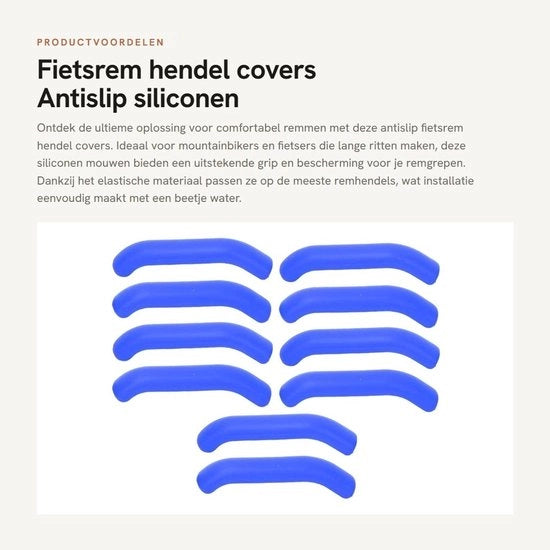 Freni bicicletta antiscivolo - Pannelli antiscivolo in silicone - 5 pezzi - Protezione manubrio - Comfortevole impugnatura - Installazione facile