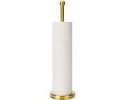 Sostegno per carta igienica con riserva - Design compattibile - Oro