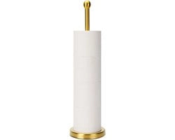 Sostegno per carta igienica con riserva - Design compattibile - Oro