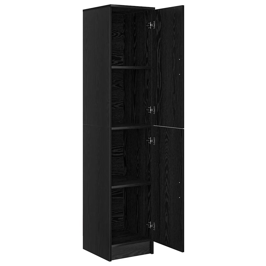 Credenza | Madia | Buffet da pranzo | Armadio da pranzo Rovere Nero 35 x 39 x 168 cm