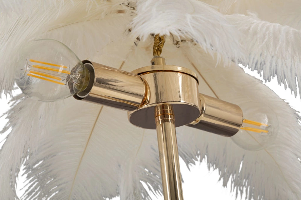 LAMPADA DA TAVOLO PALM BIANCA CM Ø 40X55