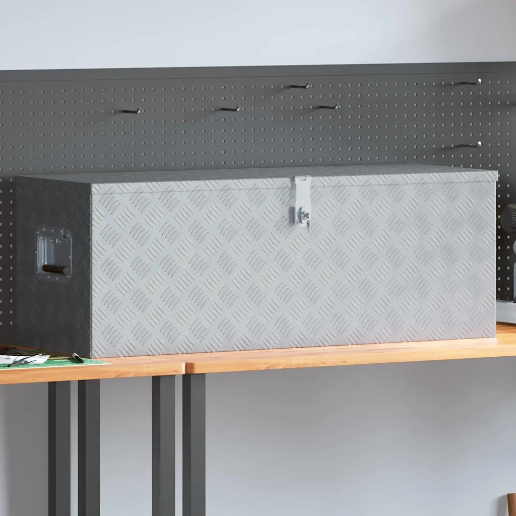 Cassetta in Alluminio 110,5x38,5x40cm Argento 142941