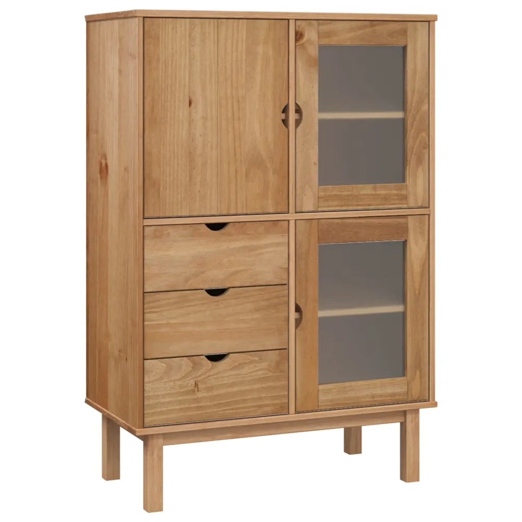 Credenza | Madia | Buffet da pranzo | Armadio da pranzo OTTA 85x43x125 cm in Legno Massello di Pino