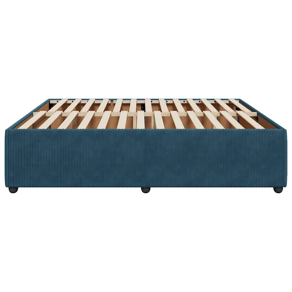Giroletto-Struttura Letto Blu 200x200 cm in Velluto