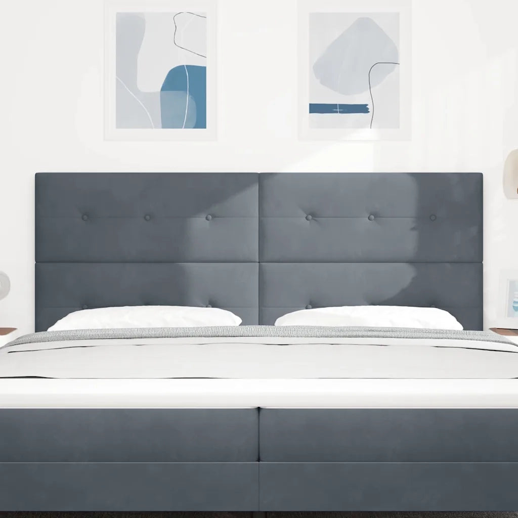 Testiera | Testata Grigio scuro 200 cm Velluto