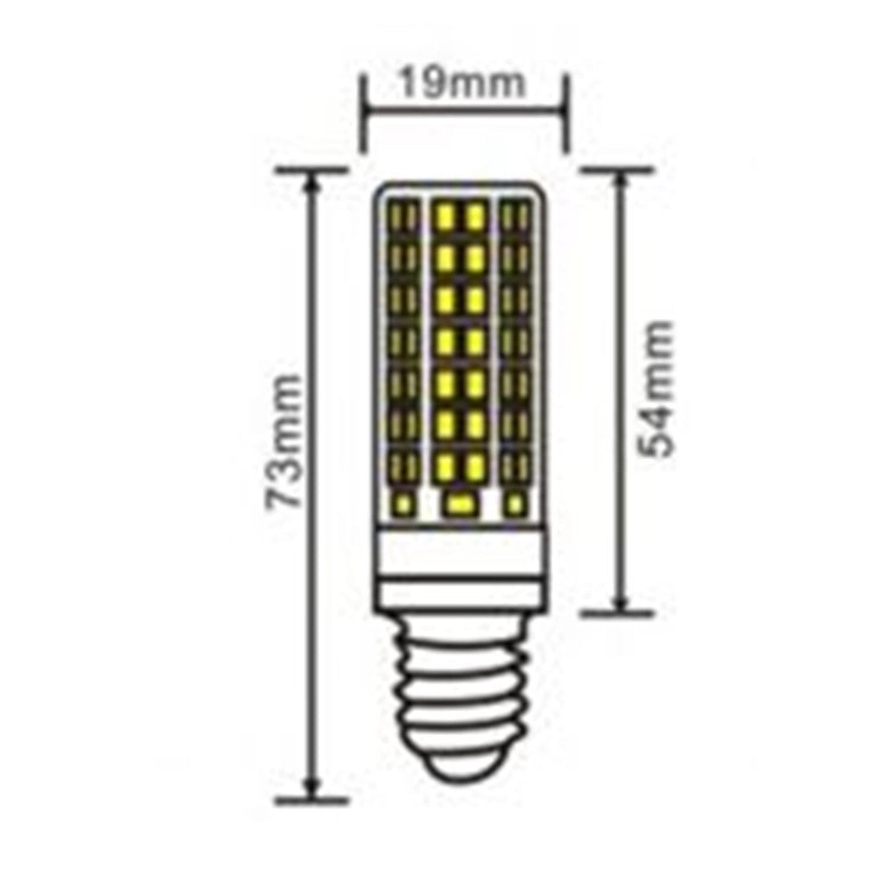 Trade Shop - Lampadina Led E14 7w 820lm Tubolare Luce Naturale Fredda Calda Sparac-e14-7w-ce2 -