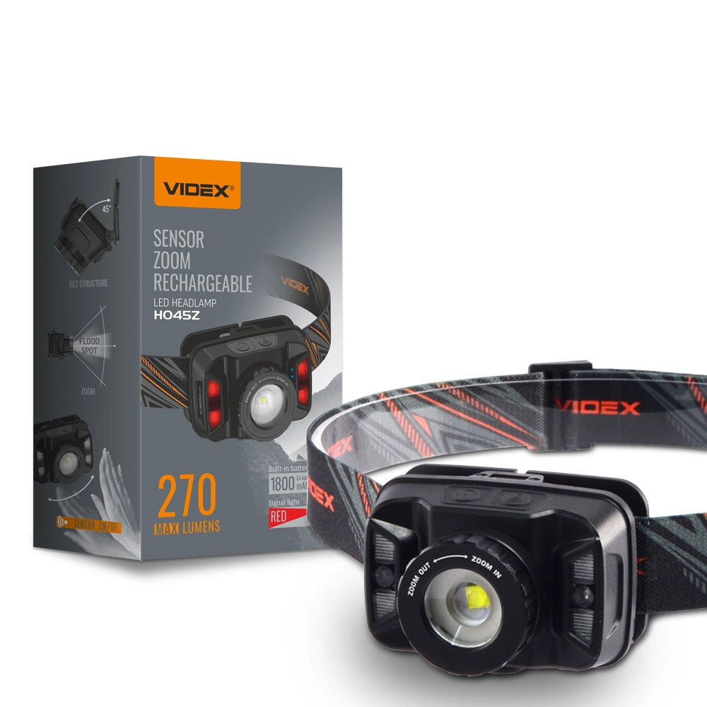 Lampada frontale VIDEX VLF-H045Z 270lm 53m IP65 20h
