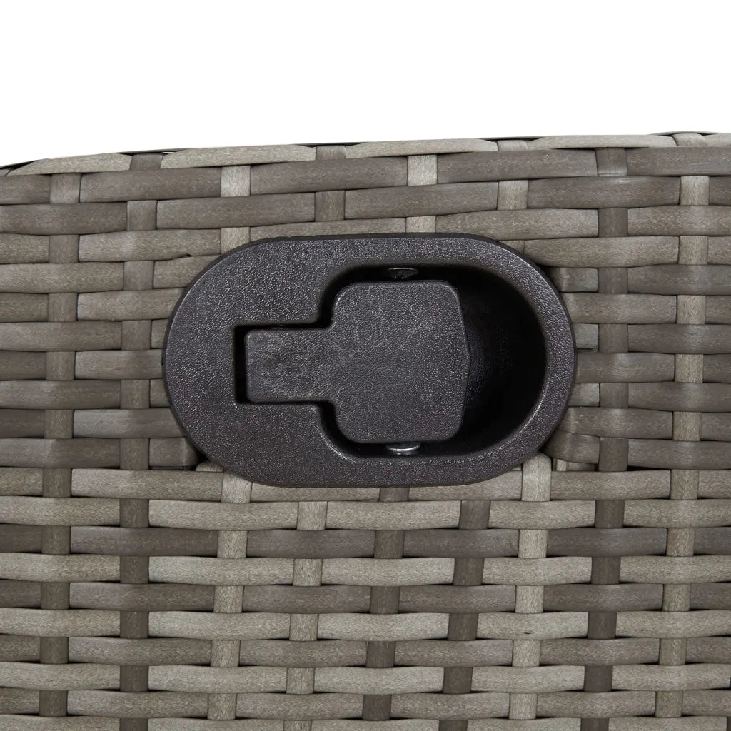 Sedie da Giardino Reclinabili 2 pz | Sedie da Esterno e Cuscini Grigio Polyrattan