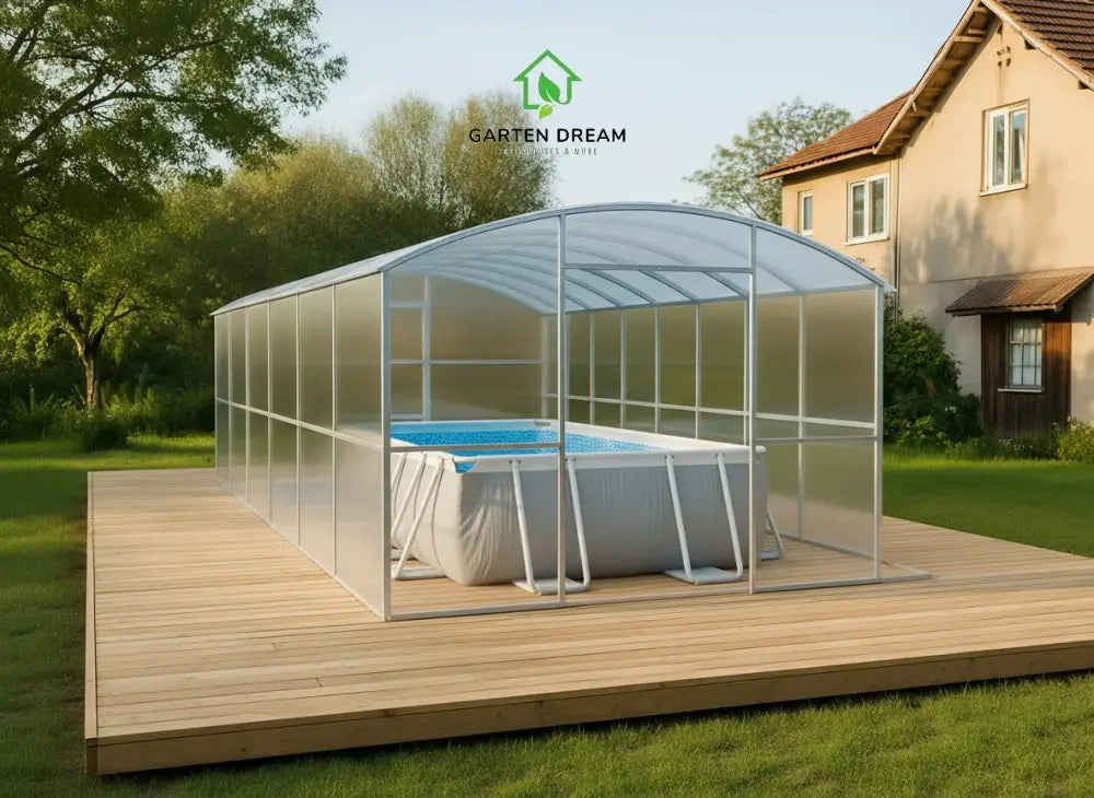Copertura per Piscina Garten Dream LAGUNA 3x10 m con Policarbonato 4 mm