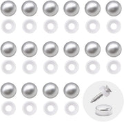 Viti in plastica di alta qualità - 100 pezzi - Finestra in argento chiaro - Duraturo e facile da usare - Adatto a diverse applicazioni