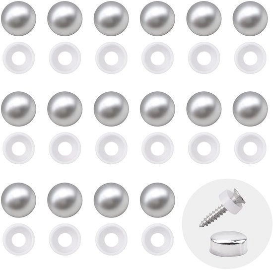 Viti in plastica di alta qualità - 100 pezzi - Finestra in argento chiaro - Duraturo e facile da usare - Adatto a diverse applicazioni