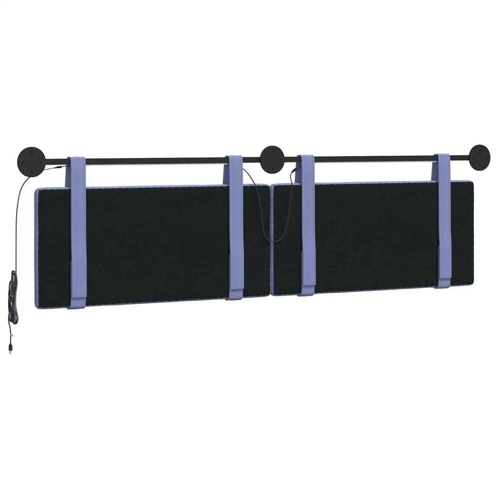 Testiera sospesa Con luce LED Blu jeans Tessuto 3424008