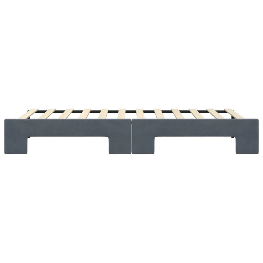 Divano letto | Sof¨¤ letto | Letto singolo Estraibile Grigio Scuro 90x200cm Velluto
