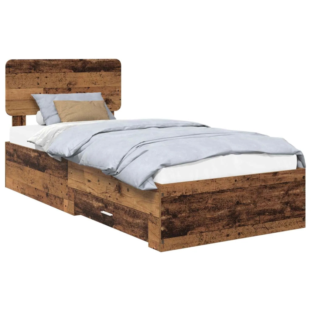 Struttura del letto-Giroletto Legno vecchio 90 x 200 cm Legno multistrato 241113