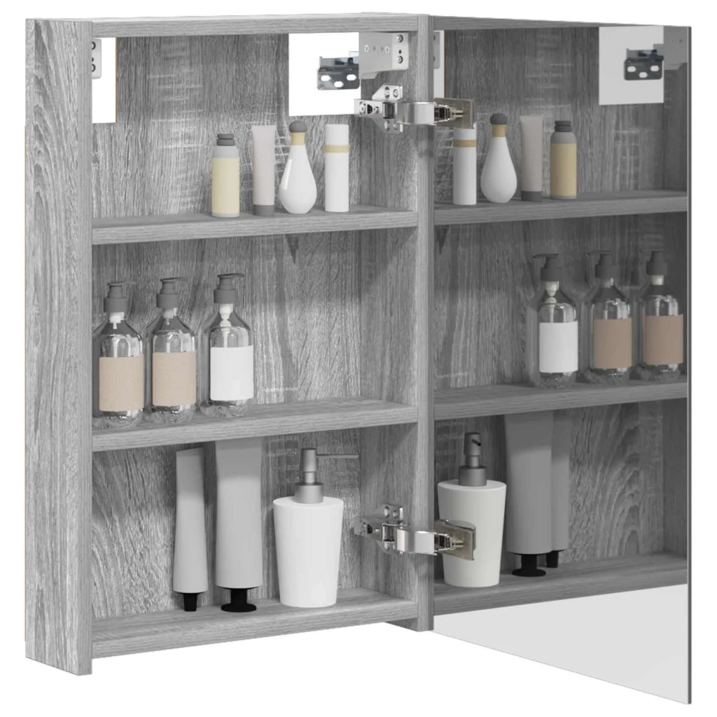 Mobiletto per specchio da bagno Grigio Sonoma 889028