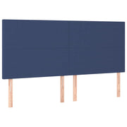 Testiera | Testata Blu 200x5x118/128 cm Tessuto