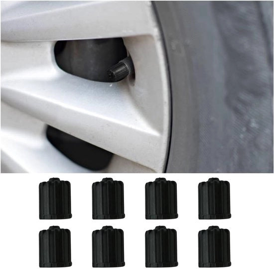 Viti a vento 8 pezzi - Plastica - Coperture di viti a vento con guaina di protezione - Universale - Resistenti alle abrasioni - Nero/Grigio - Protezione contro la sporcizia e la corrosione - Copertura di viti a vento