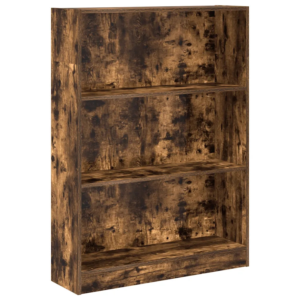 Libreria Rovere Fumo 80x24x109 cm in Legno Multistrato 857839