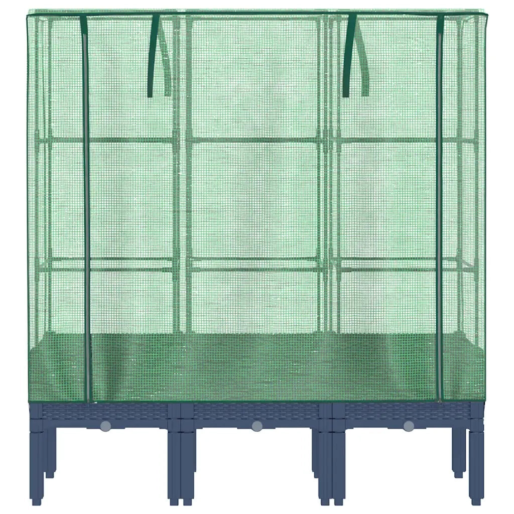 Letto Rialzato con Copertura Serra Effetto Rattan 120x40x140 cm 4015834