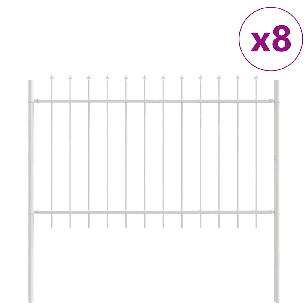 Recinzione per Giardino 8 pcs Bianco 13,6 x 0,8 m 3334159