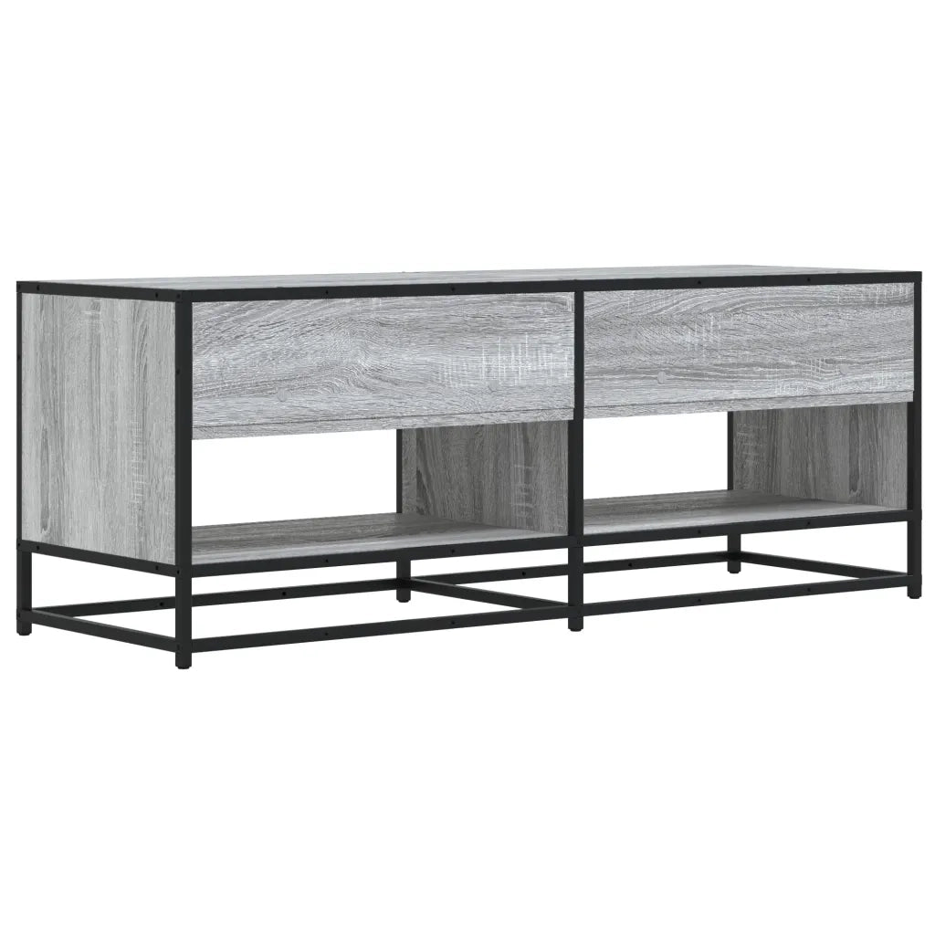 Mobile TV Grigio Sonoma 120,5x40x46cm Legno Multistrato Metallo 848892