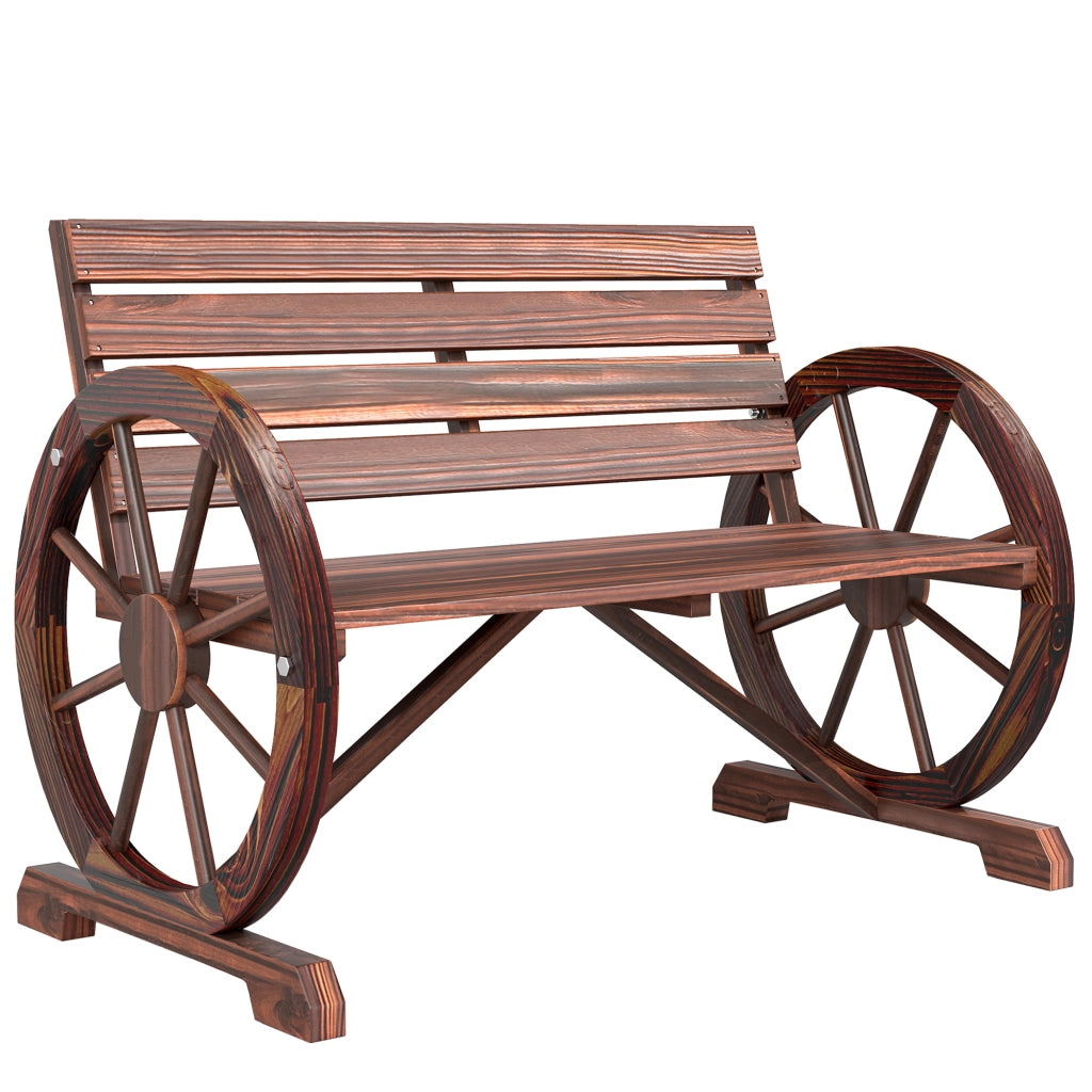 Panchina da Giardino in Legno ¨C Minimal ¨C Carbonizzato 105.5x56x79 cm