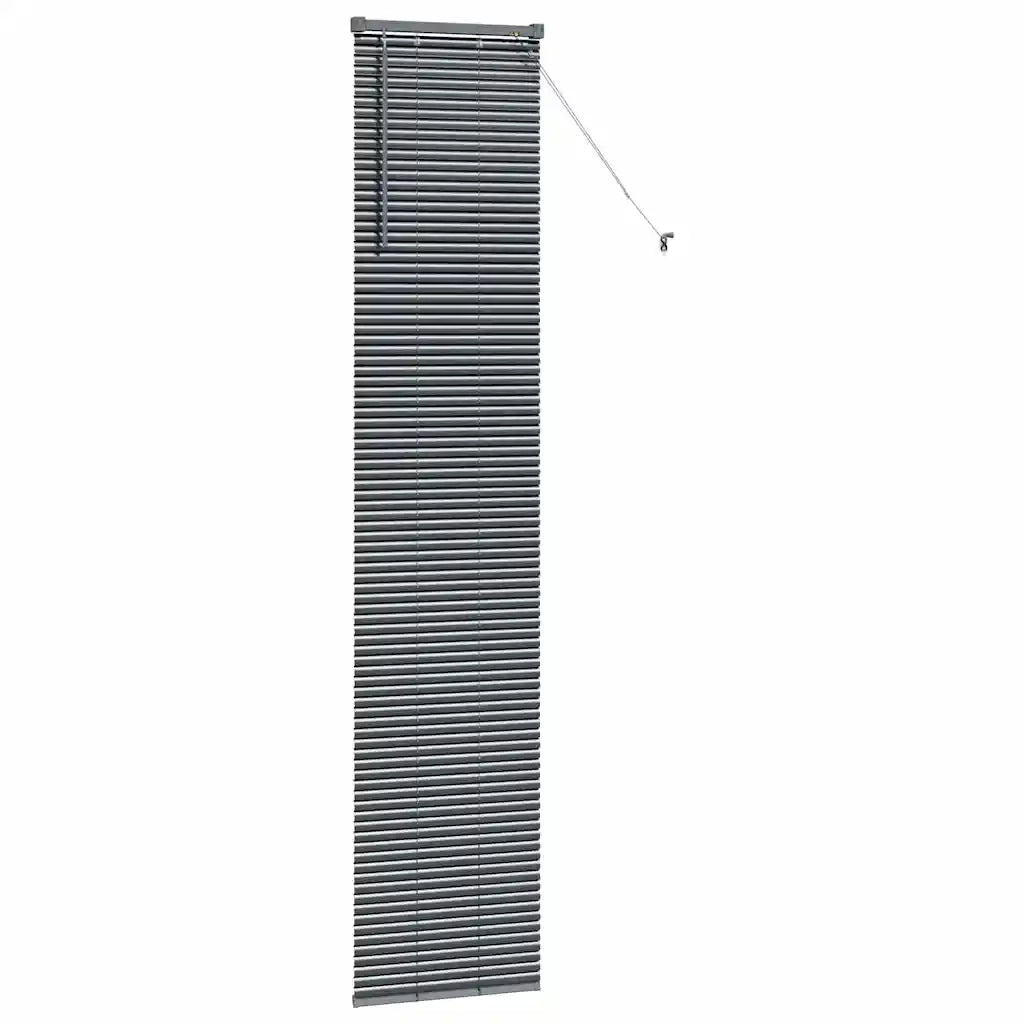 Tendaggi a Veneziana | Tenda a lamelle Grigio scuro 220 x 45 cm Alluminio