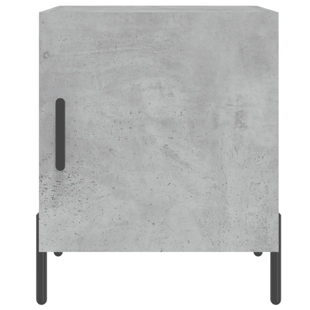 Comodini 2 pz-Set di 2 Tavolino da notte Grigio Cemento 40x40x50 cm in Legno Multistrato 896216