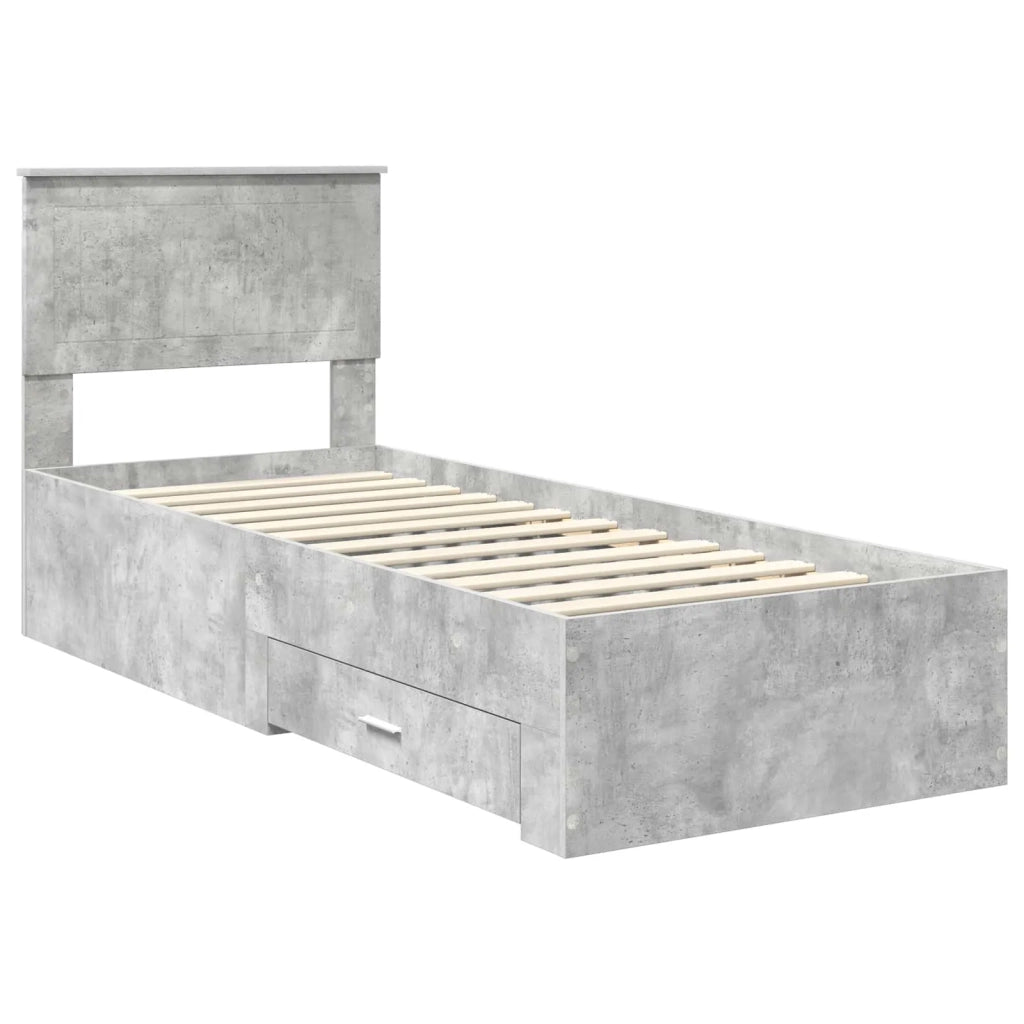 Struttura del letto Grigio Certo e Argento 70 x 190 cm 3410961