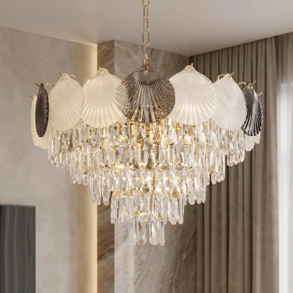 Lampada A Sospensione In Cristallo Swe084-cp 60cm Gold