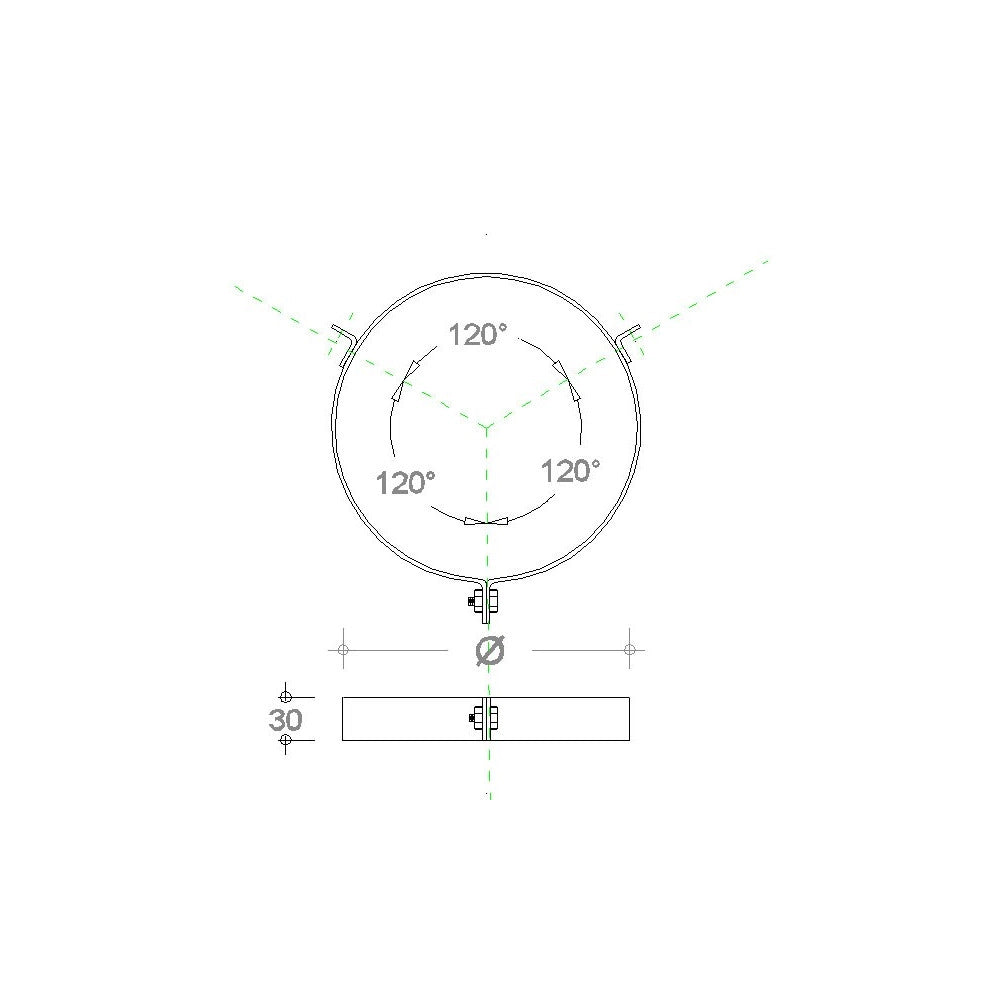 Fascetta inox da 130mm per cavi tiranti