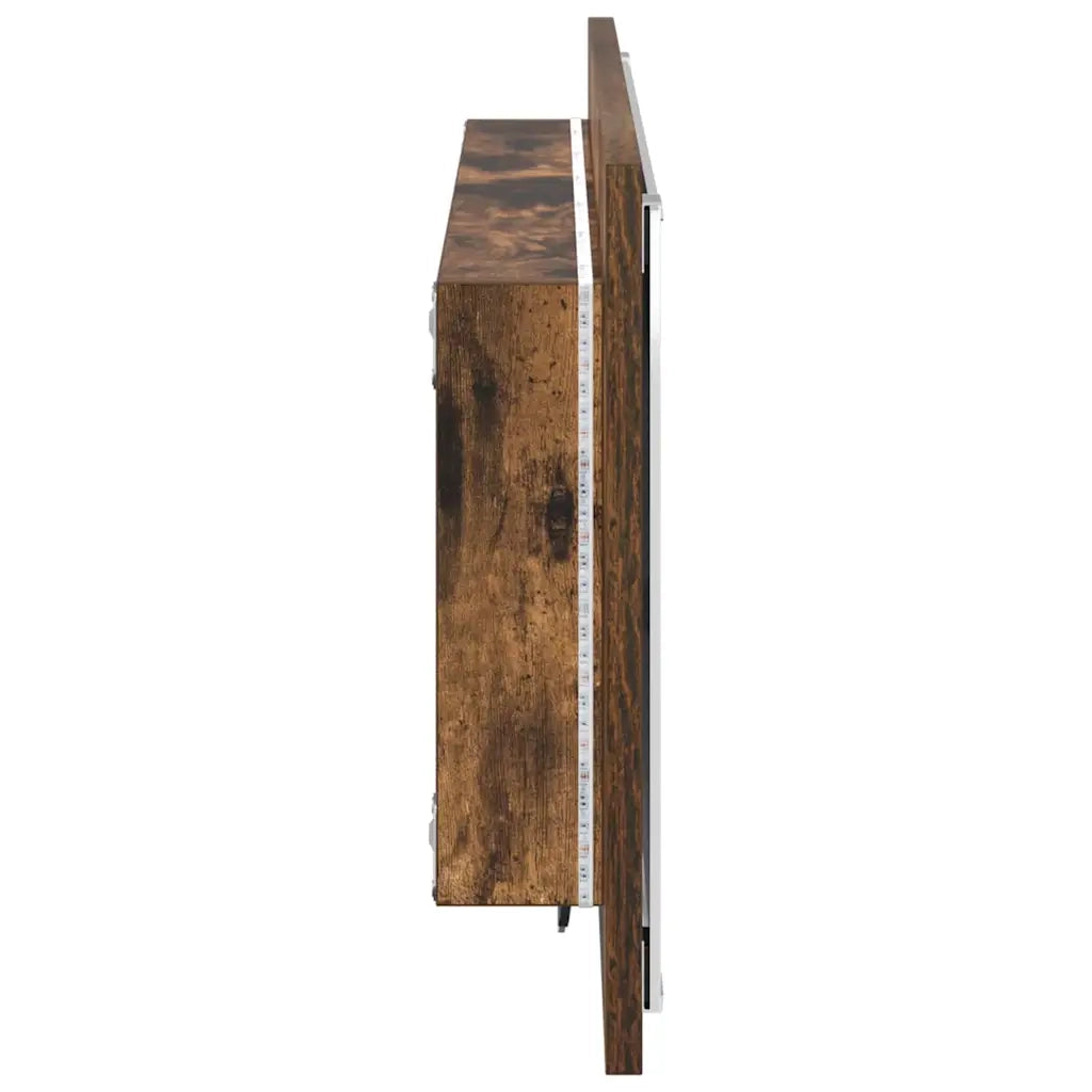 Specchio-Specchio Decorativo Rovere fum¨¦ 90 x 8,5 x 37 cm Legno multistrato