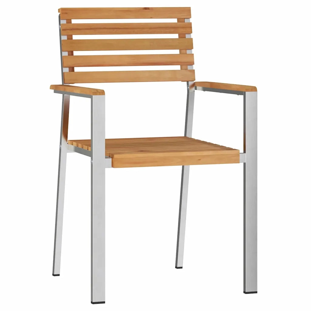 Sedia da Giardino 2 pz | Sedie da Esterno Olio Naturale Legno di teak solido