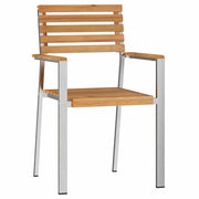 Sedia da Giardino 2 pz | Sedie da Esterno Olio Naturale Legno di teak solido