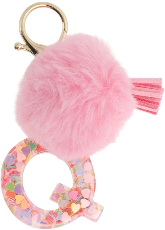 Sostegno per chiavi con pennello - Sostegno per chiavi con iniziali - Sostegno per chiavi femminile - Sostegno per chiavi auto - Sostegno per chiavi in pelle - Duraturo e robusto 11 cm