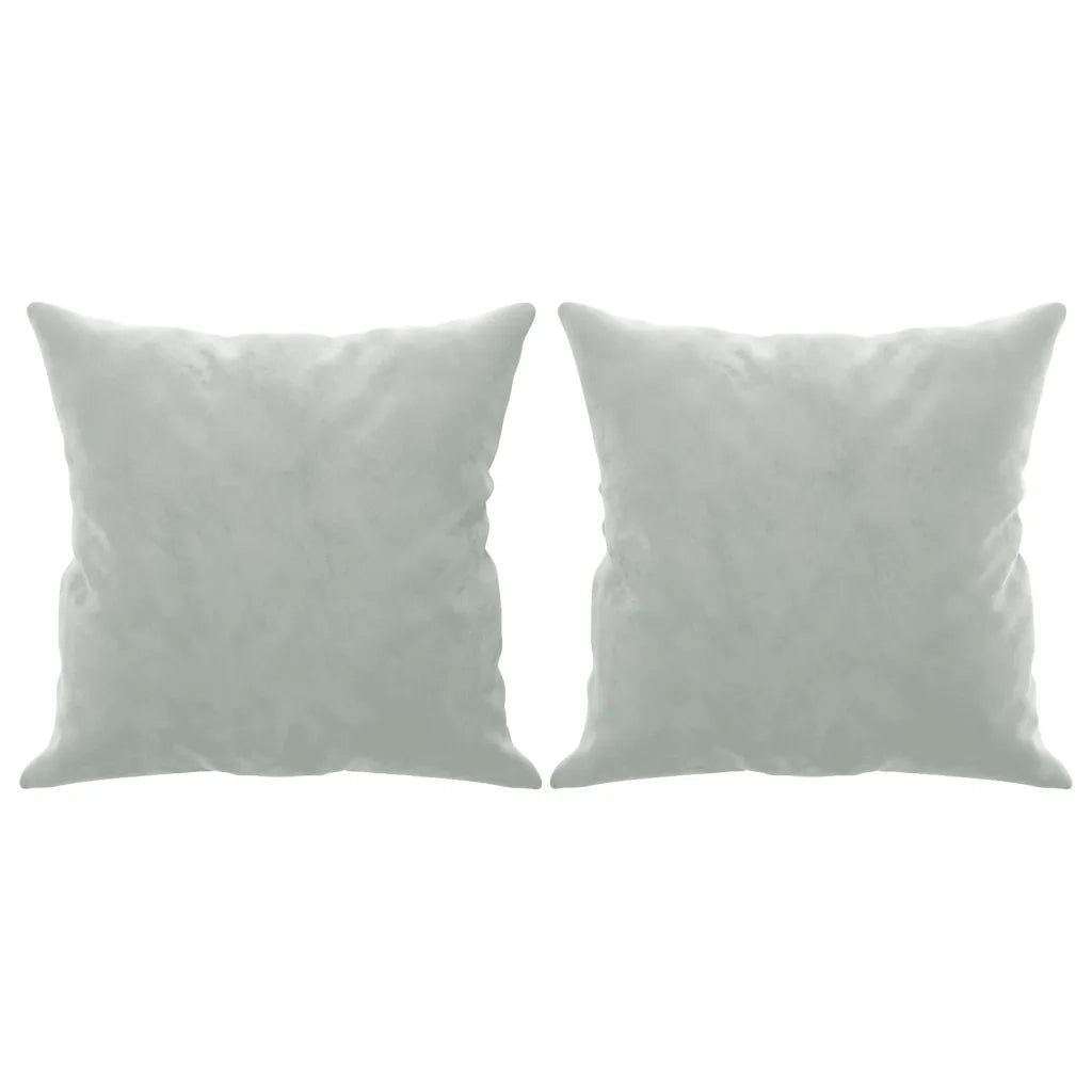 Divano a 2 Posti con Cuscini-Sofa 2 Posti con Cuscini Grigio Chiaro 140 cm in Velluto 286698