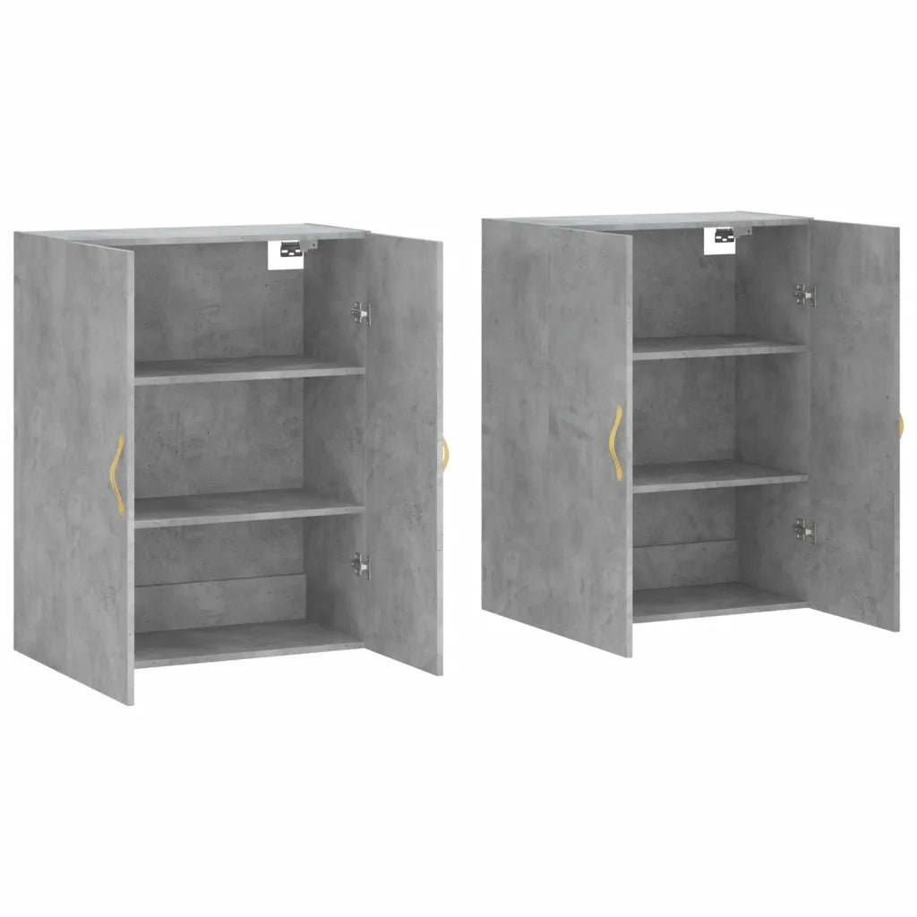 Mobili a Parete 2 pz Grigio Cemento 69,5x34x90 cm 3195607